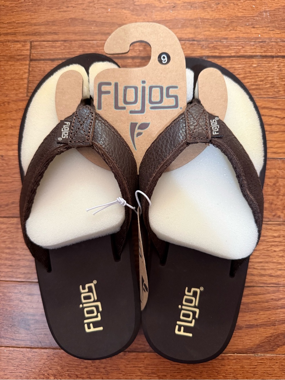 NWT Flojos Women’s size 9 Brown Slip-On Thong Sandals